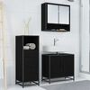 vidaXL Set de mobilier pentru baie 3 pcs Stejar Negru Lemn compozit