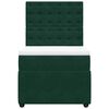 vidaXL Pat box spring cu saltea, verde &icirc;nchis, 90x190 cm, catifea