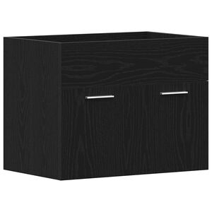 vidaXL Dulap chiuvetă baie, stejar negru, 60x38,5x46cm, lemn prelucrat