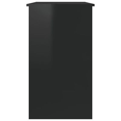 vidaXL Birou, negru extralucios, 90 x 45 x 76 cm, PAL