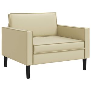 vidaXL Fotoliu XL Crem Piele artificială