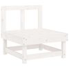 vidaXL Canapea de mijloc cu perne, alb, lemn masiv de pin