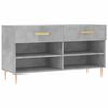 vidaXL Bancheta pantofar, gri beton, 102x35x55 cm, lemn prelucrat