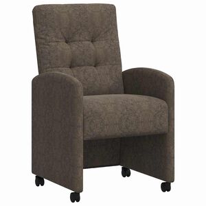 vidaXL Scaune de dining cu roți 2 buc. Piele ecologică de suede