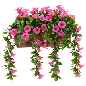 vidaXL Flori Artificiale Roșu purpuriu 55 x 20 x 55 cm PE și oțel