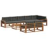 vidaXL Set de canapele de exterior 9 buc. Natural și Antracit