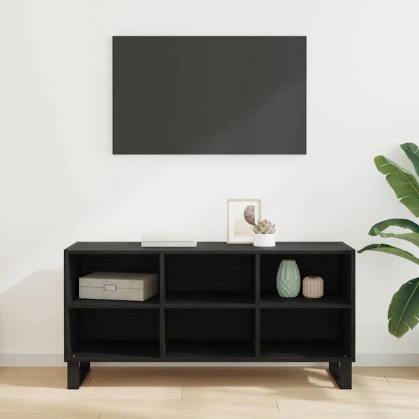vidaXL Cabinet TV Stejar Negru 103,5 x 30 x 50 cm Lemn compozit