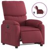 vidaXL Fotoliu rabatabil electric, roșu vin, material textil