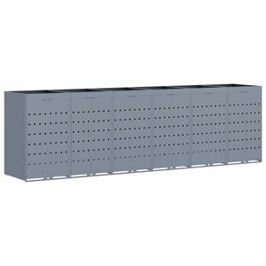 vidaXL Depozitare pentru 6 pubele Wheelie Gri deschis