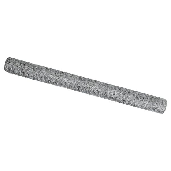 vidaXL Gard hexagonal Argintiu 1.6 x 50 m Oțel galvanizat