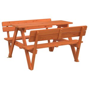 vidaXL Masă picnic pentru 4 copii, orificiu umbrelă, lemn masiv brad