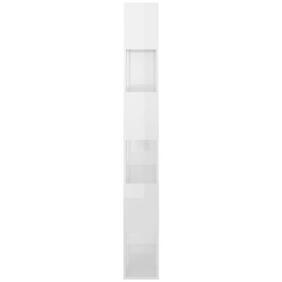vidaXL Bibliotecă/Separator cameră, alb extralucios, 80x24x186 cm, PAL