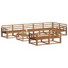 vidaXL Set de canapele de exterior 9 pcs natural Lemn Solid de Acacia