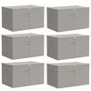 vidaXL Cutie de depozitare 6 buc. Material textil nețesut 90,3 L Gri
