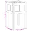 vidaXL Vază pentru Grădină Natură 40 x 40 x 70 cm Lemn de pin masiv