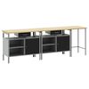 vidaXL Set banc de lucru 3 buc. Roșu și gri Oțel vopsit electrostatic