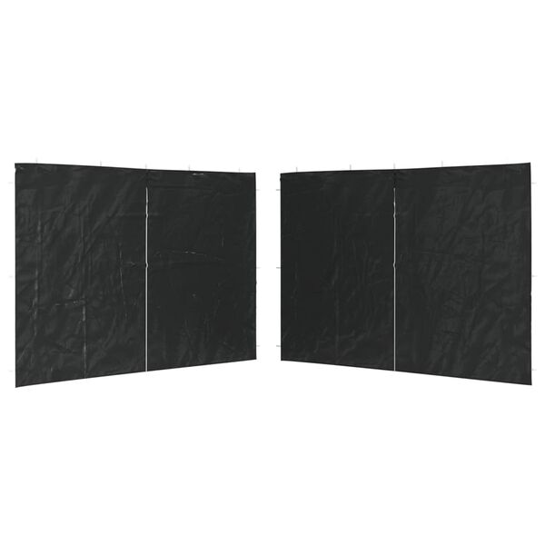 vidaXL Perete lateral cort petrecere 2 buc. antracit PE cu fermoar