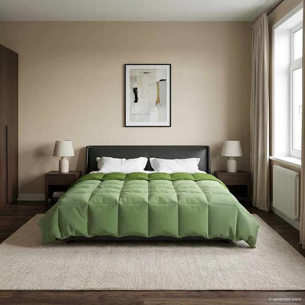 vidaXL Pilotă de vară Patos Verde 200 x 200 cm Microfibră