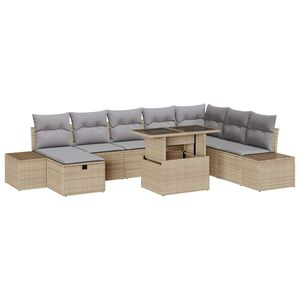 vidaXL Set de canapele pentru grădină 11 buc. poliratan