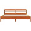 vidaXL Cadru de pat fără saltea, maro ceruit 200x200 cm lemn masiv pin
