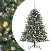 vidaXL Brad de Crăciun artificial Verde 150 cm PVC și Plastic și Oțel
