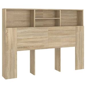 vidaXL Dulap cu tăblie de pat, stejar Sonoma, 140x19x103,5 cm