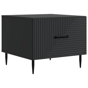 vidaXL Masă de cafea cu sertar Negru 49 x 50 x 40 cm Lemn prelucrat