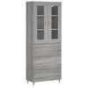 vidaXL Dulap &icirc;nalt, gri sonoma, 69,5x34x180 cm, lemn compozit