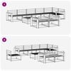 vidaXL Set de canapele de exterior 9 pcs natural Lemn Solid de Acacia