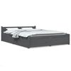 vidaXL Cadru pat cu sertare, gri, 140x190 cm