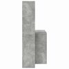 vidaXL Birou cu raft Gri din beton 138,5 x 55 x 143 cm Lemn compozit