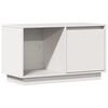 vidaXL Comodă TV, alb, 74x35x44 cm, lemn masiv de pin