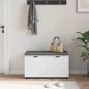 vidaXL Bancă pentru hol cu pernă cu depozitare Alb 80 x 46 x 46 cm