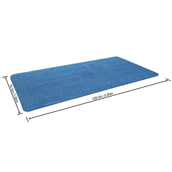 Bestway Husă solară de piscină, dreptunghiulară 380x180 cm albastru PE