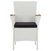 vidaXL Set de mobilier pentru grădină, 5 piese, alb