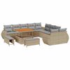 vidaXL Set de canapele pentru grădină 13 pcs bej și gri deschis