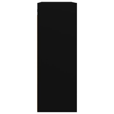 vidaXL Dulap de perete suspendat, negru, 69,5x32,5x90 cm