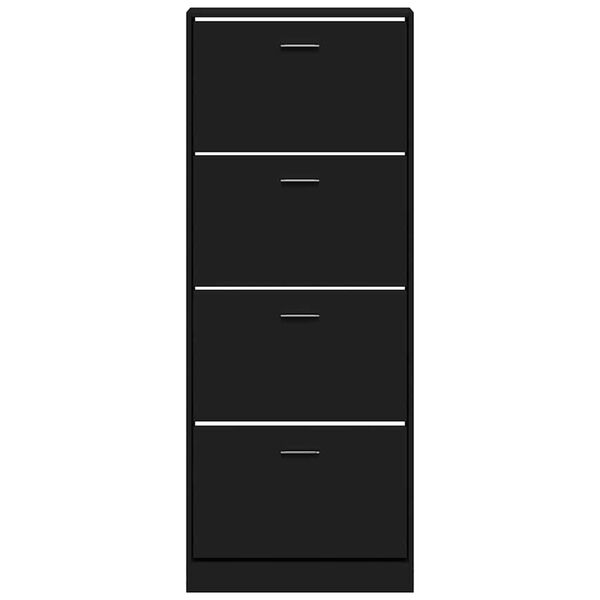vidaXL Pantofar, negru, 59x17x150 cm, lemn compozit