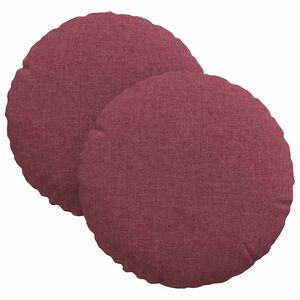 vidaXL Perne de Șezut 2 buc. Țesătură Roșu Vin &Oslash;30 x 13 cm
