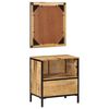 vidaXL Set mobilier de baie, 2 piese, fier și lemn masiv de mango