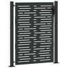 vidaXL Poartă de grădină Negru 85 x 130 cm Oțel vopsit electrostatic