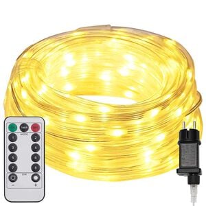 vidaXL Lumină cu sfoară cu 240 LED Alb cald 10 m PVC