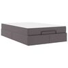 vidaXL Cadru de pat cu saltea Altele 2 pcs Gri PVC