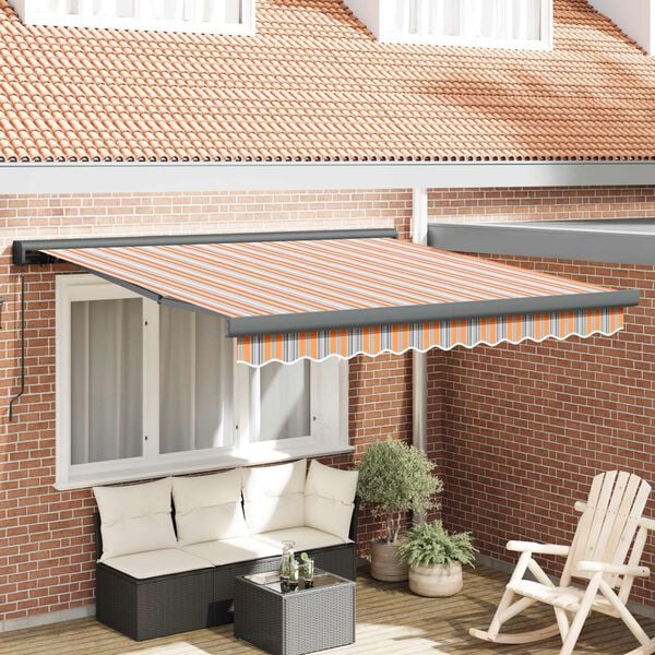 vidaXL Cortina Retractabilă Multicolour 300 x 250 cm Stofă și Metal