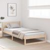 vidaXL Cadru de pat cu headboard natural 90 x 190 cm Lemn de pin masiv