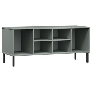 vidaXL Pantofar cu picioare metalice &bdquo;OSLO&rdquo; gri 106x35x45 cm lemn