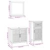 vidaXL Set mobilier de baie, 3 piese, lemn masiv de nuc