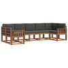 vidaXL Set de canapele de exterior 7 buc. Natural și Antracit