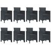 vidaXL Set de masă pentru grădină 9 pcs Antracit Polipropilenă