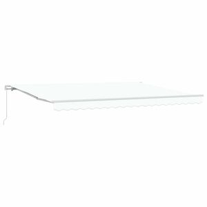 vidaXL Copertină retractabilă Alb 450 x 350 x 165 cm